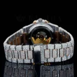 Patik Philippe Nautilus Silver 41mm Diamond Studded Swiss Made Rose Silver Dial Black Hands Watch