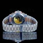 Patik Philippe Nautilus Silver 41mm Diamond Studded Swiss Made Rose Silver Dial Watch