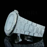 Patik Philippe Nautilus Silver 41mm Diamond Studded Swiss Made White Hands Stick Numerals Watch