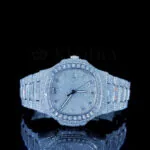Patik Philippe Nautilus Women Silver 41mm Moissanite Watch
