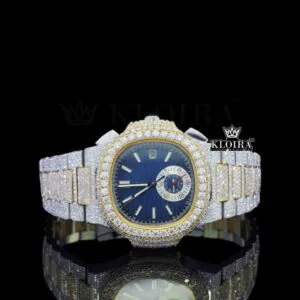 Patik Philippe Nautilus Moissanite Watch with Diamond Bezel