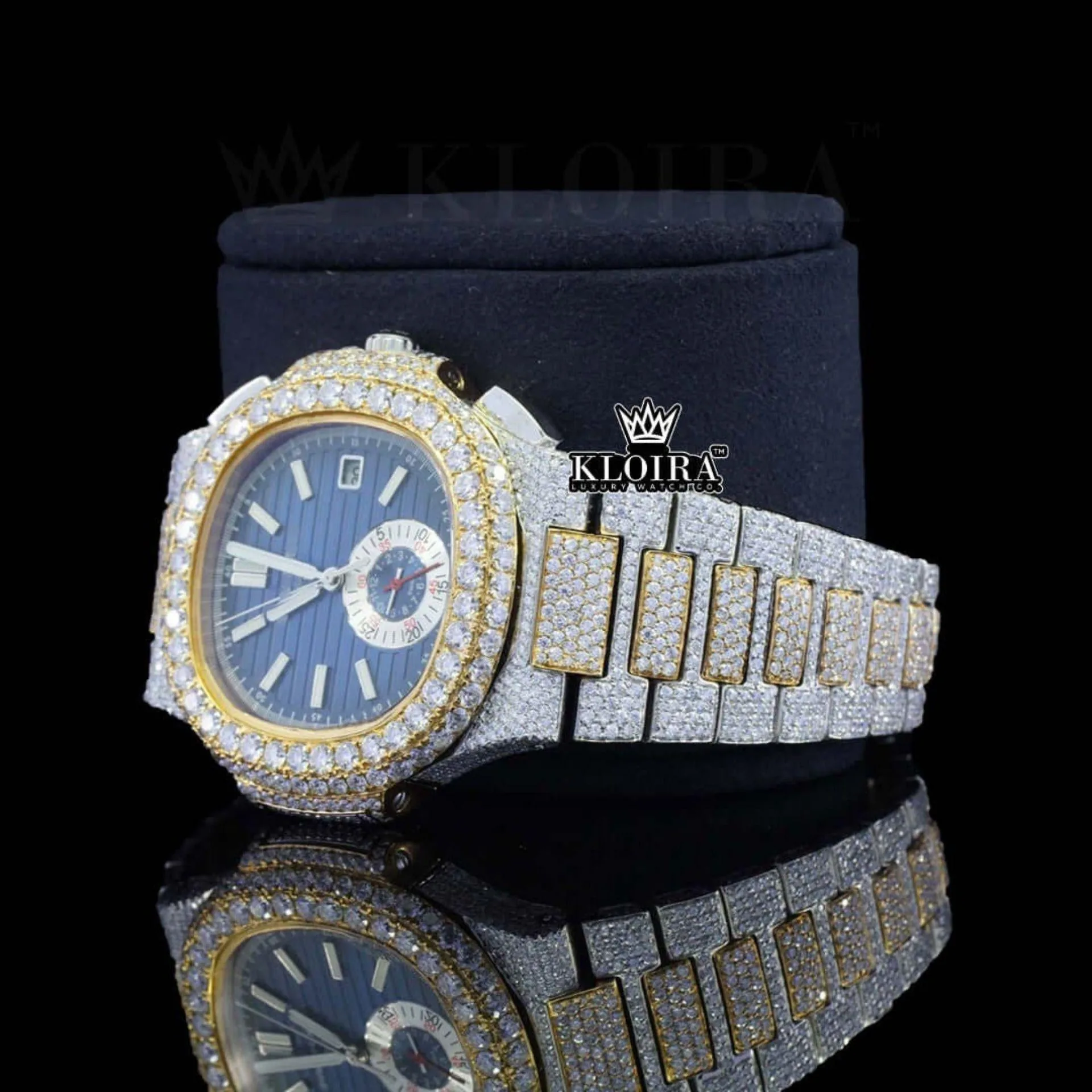 Patik Philippe Watch Moissanite Diamonds Left Profile View