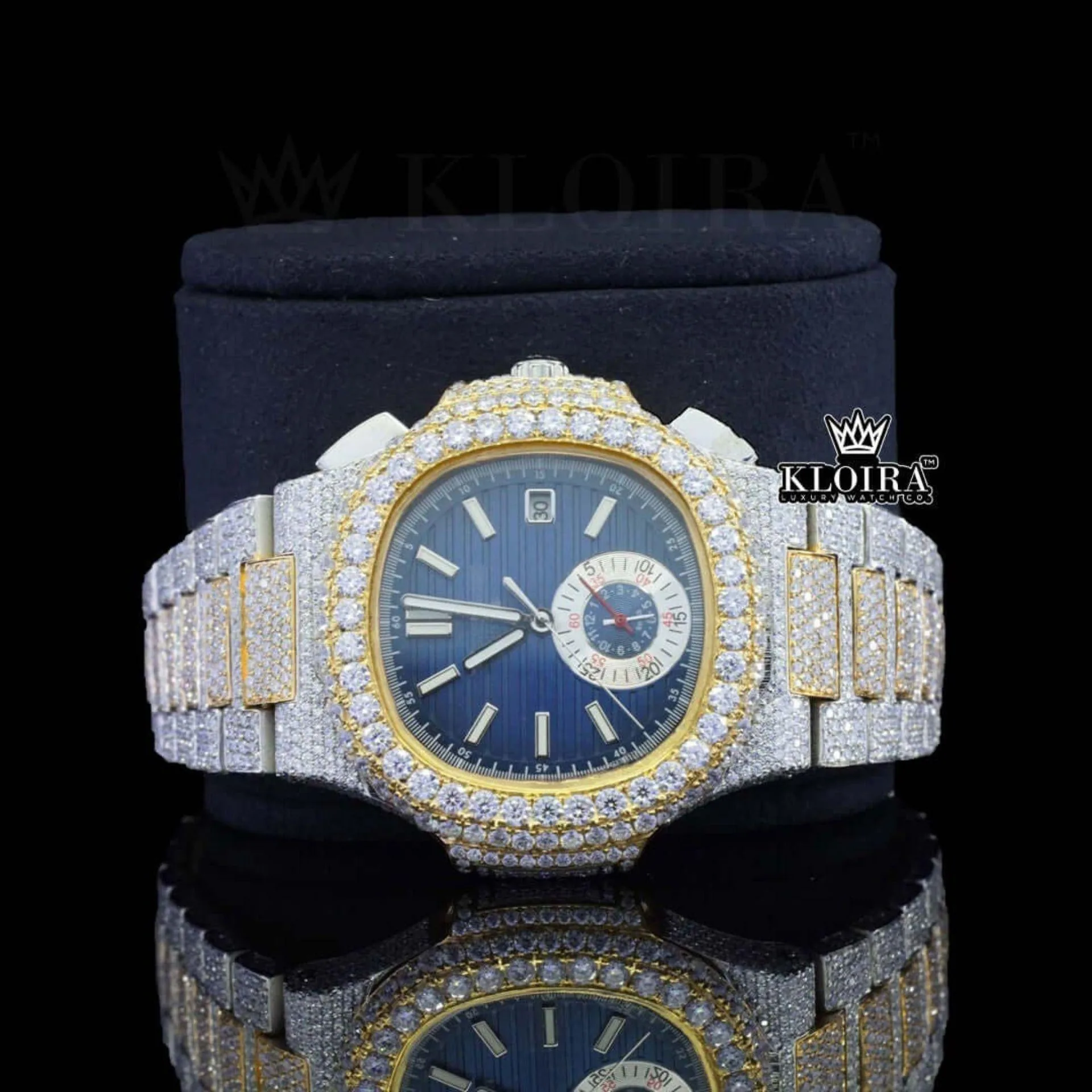 Patik Philippe Watch Moissanite Diamonds Profile View