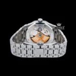 Pink Arabic Numerals Dial Full Iced Out AP Moissanite Watch Caseback View