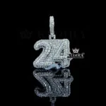 Radiant 24 Hip Hop Pendant - Silver, Moissanite, 1 Carat