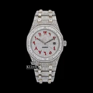 AP Royal Oak Bust Down Moissanite Watch with White Dial