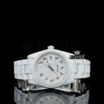 Roles Red Arabic Numerals Moissanite Diamond Watch