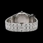 Red Stick Markers White Dial Fully Iced Out Moissanite Diamonds Watch Caseback View