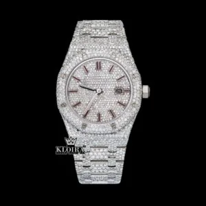 AP Royal Oak Moissanite Diamonds Watch with Iced-Out Design
