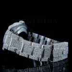 Roles Datejust 40mm Silver Diamond Studded Swiss Made Black Roman Numerals Watch