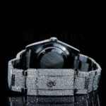 Roles Datejust 40mm Silver Diamond Studded Swiss Made Black Roman Numerals Watch