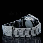 Roles Datejust 40mm Silver Diamond Studded Swiss Made Black Roman Numerals Watch