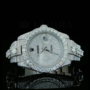 Roles Datejust Silver 41mm Moissanite Swiss Made Watch