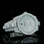 Roles Datejust Silver 41mm Diamond Studded Swiss Made Stick Numerals Watch