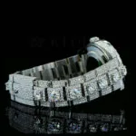 Roles Datejust Silver 41mm Diamond Studded Swiss Made Stick Numerals Watch