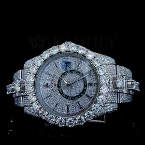 Roles Day Date Women Silver 33mm Moissanite Swiss Made Watch