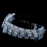 Roles Day Date Women Silver 33mm Diamond Studded Swiss Made Different Scale Watch