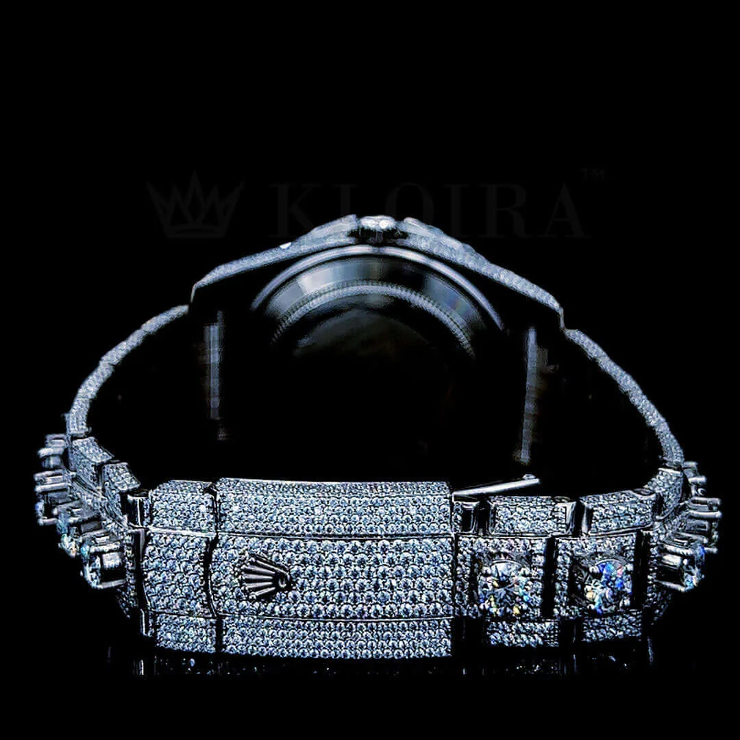 Roles Day Date Women Silver 33mm Diamond Studded Swiss Made Different Scale Watch