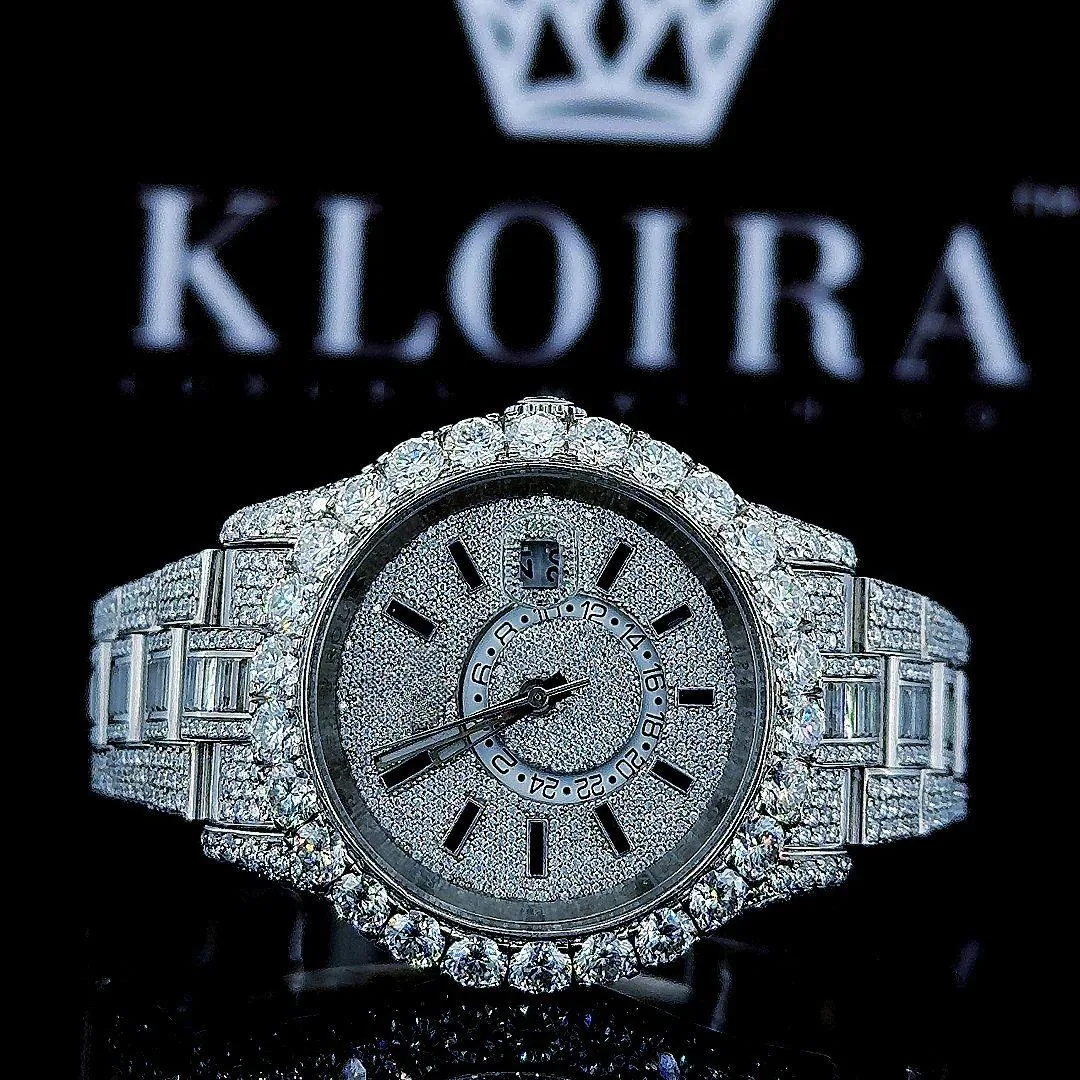 Roles VVS Moissanite Watch with Iced-Out Design