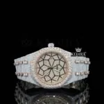 AP Rose Gold Bezel Geometric Dial Moissanite Watch