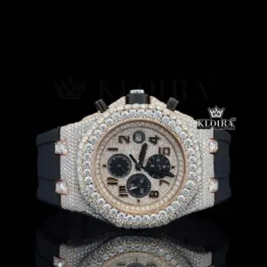 AP Royal Oak Offshore Moissanite Diamond Watch in Rose Gold