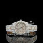 Roles Moissanite Diamond Watch with Rose Gold Two Tone Dial