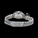 Rose Pink Dial Diamond Markers Moissanite Diamond Watch Caseback View