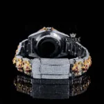 Ruby Markers Skull Dial Full Iced Out Moissanite Diamond Watch Caseback View