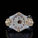Roles Ruby Markers Skull Dial Moissanite Watch