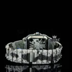 Skeleton Dial Black Camo Fully Iced Out Moissanite Diamond Watch Caseback View