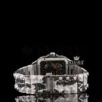 Skeleton Two Tone Black Moissanite Diamond Watch Caseback View