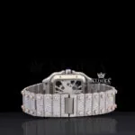 Skeleton Two Tone Rose Gold Moissanite Diamond Watch Caseback View