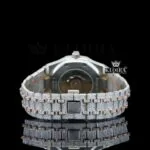 Spider Dial Two Tone Fully Iced Out Moissanite Diamond Watch Bracelet View