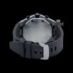 Standard Numerals Chronograph Dial Semi Iced Out Rubber Strap Moissanite Watch Caseback View