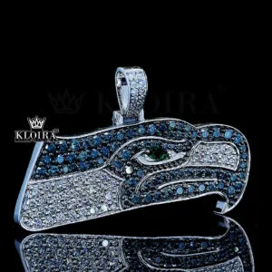 Moissanite Supreme Sky Warrior Pendant - Silver, 24 Carat