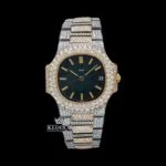 Patik Philippe Nautilus Two Tone Moissanite Diamond Watch