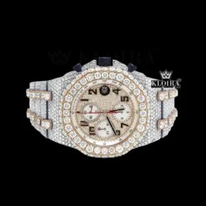 AP Two Tone Chronograph Moissanite Diamond Watch