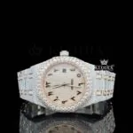AP Two Tone Rose Gold Arabic Dial Moissanite Watch