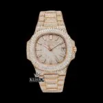Patik Philippe Two Tone Stick Markers Moissanite Watch