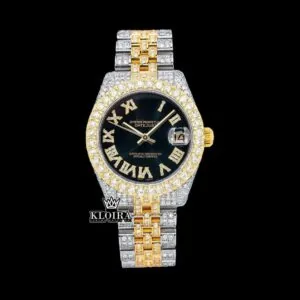Roles Two Tone Yellow Gold Moissanite Diamond Watch