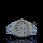 AP Two Tone Yellow Gold Iced Out Moissanite Watch