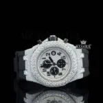 AP Royal Oak Offshore Moissanite Chronograph Watch - White Dial