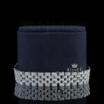 White Dial Diamond Markers Date Display Fully Iced Out Moissanite Watch Bracelet View