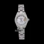 Roles Datejust Moissanite Diamond Watch with White Dial and Diamonds