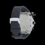 White Dial Standard Numerals Chronograph Semi Iced Moissanite Diamond Watch Caseback View