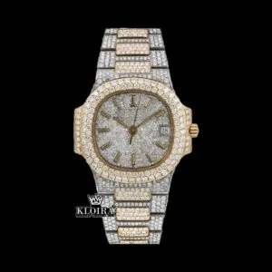 Patik Philippe Nautilus Fully Iced Out Moissanite Watch