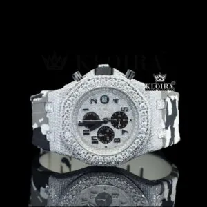 AP Royal Oak Offshore Moissanite Diamond Watch - Silver Dial