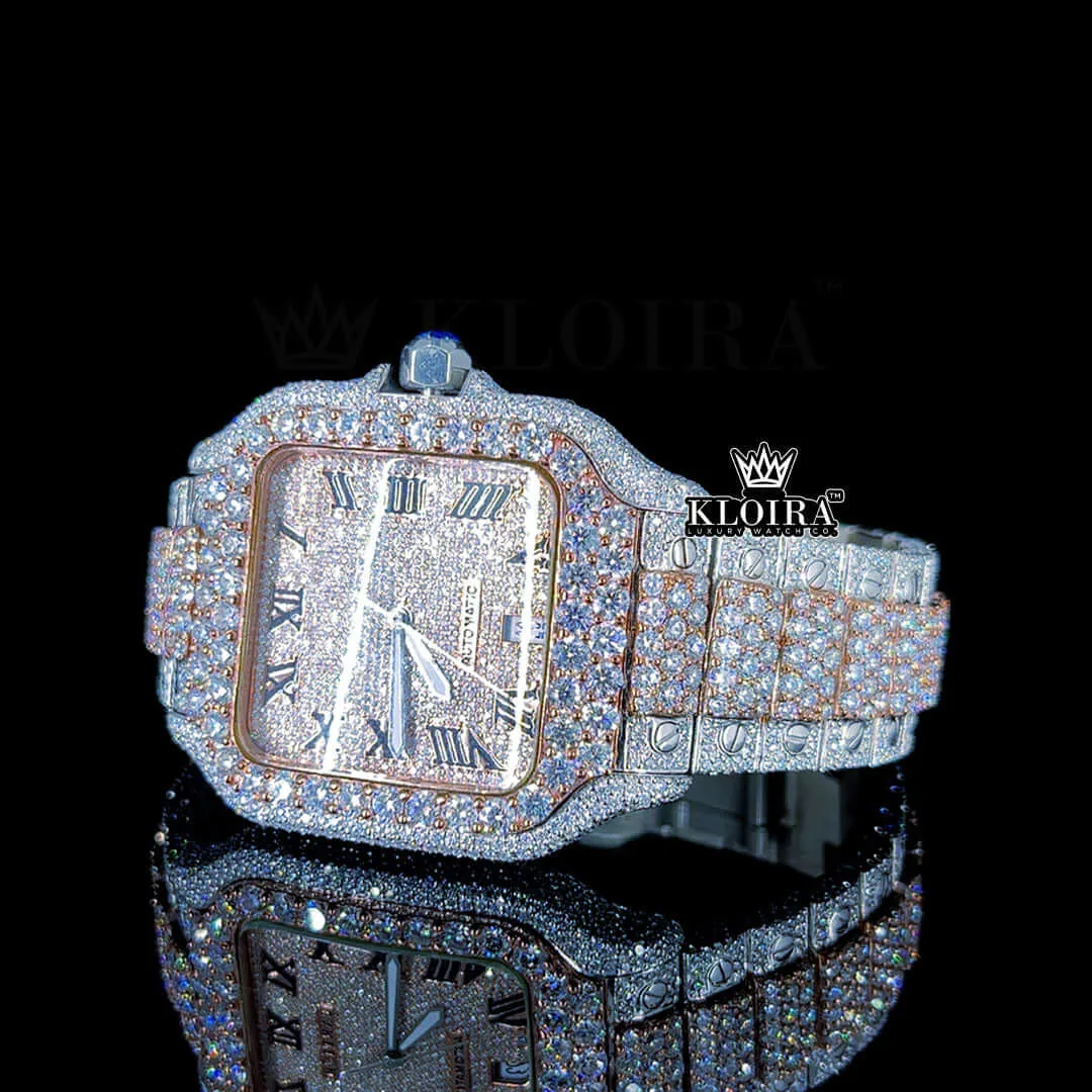 Womens Moissanite Cartior Watch Left Side View