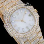 Womens Moissanite Patik Philippe Watch Front Face Close Up View