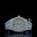 AP Royal Oak Yellow Dial Two-Tone Moissanite Watch